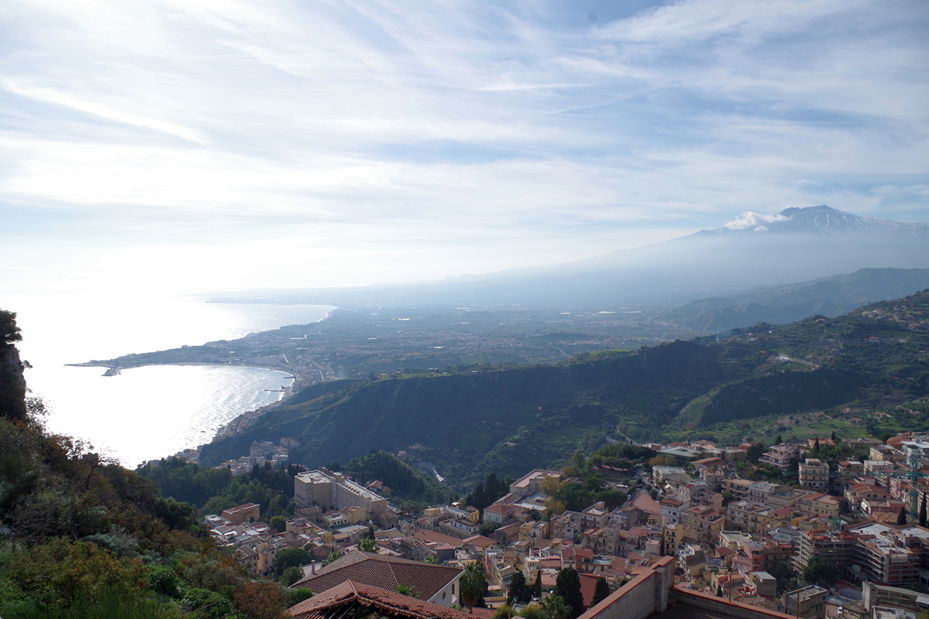Etnean panorama from madonna rocca taormina
